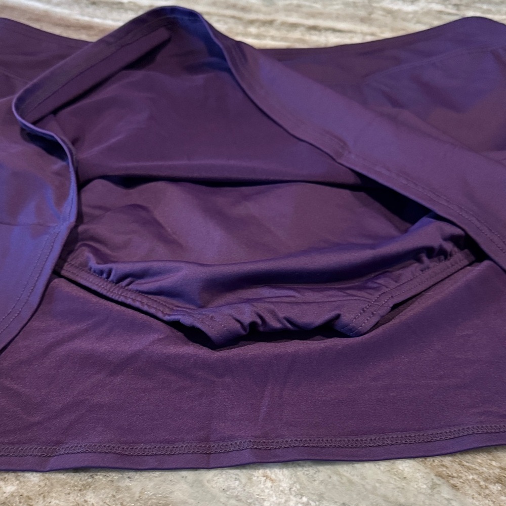 Lands' End Purple Swim Mini Skirt - Picture 3 of 4